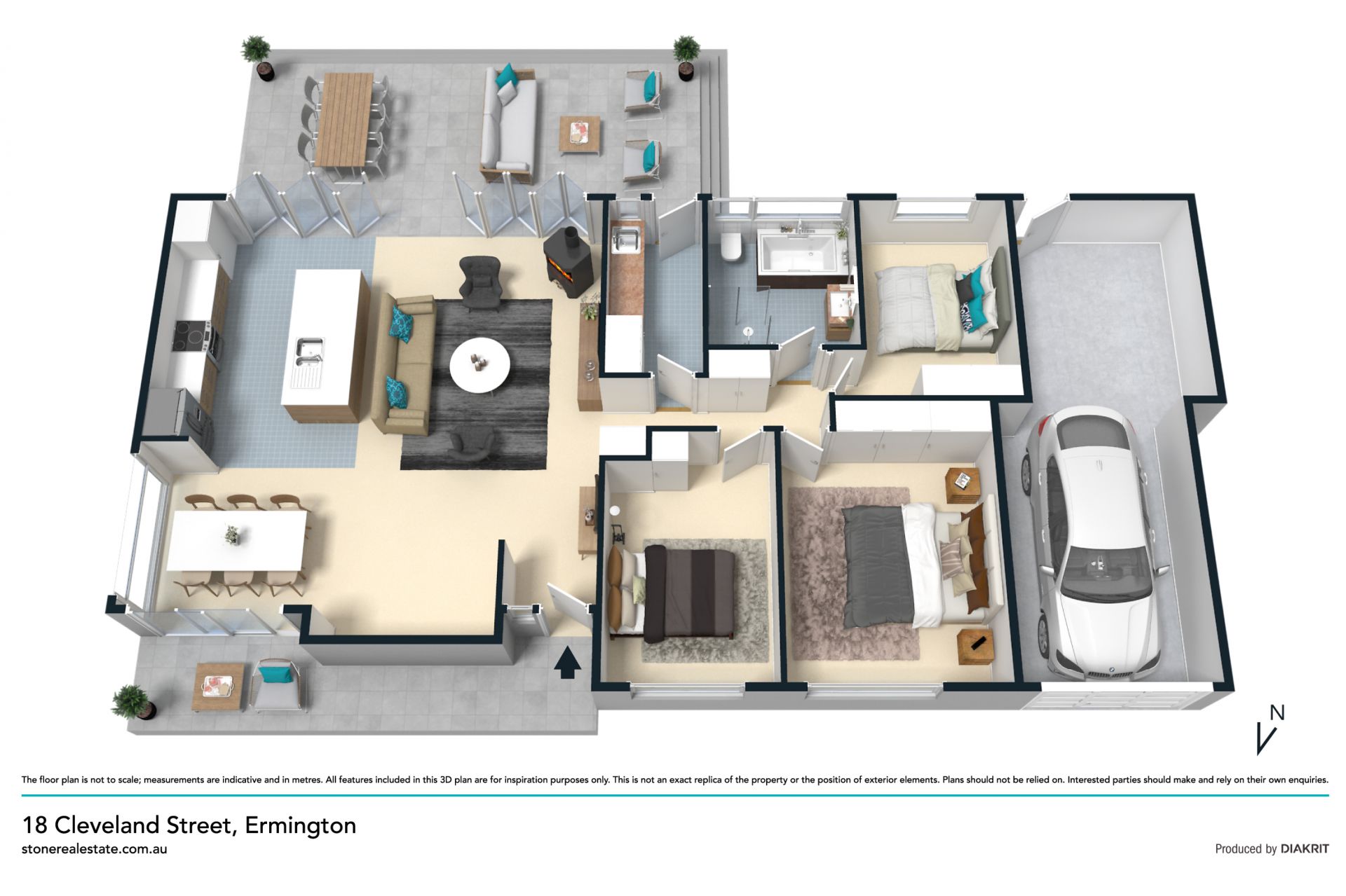 Three bedroom family home with pool