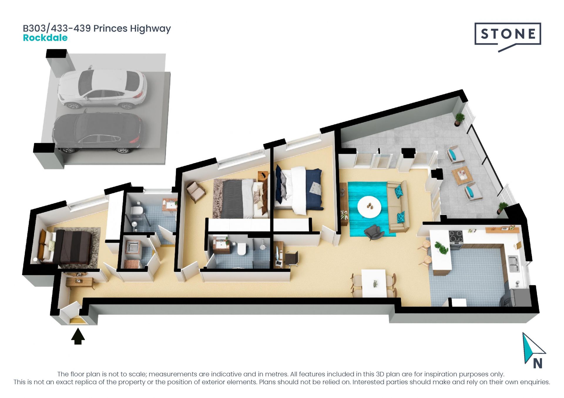 As-new house-sized unit in village hub