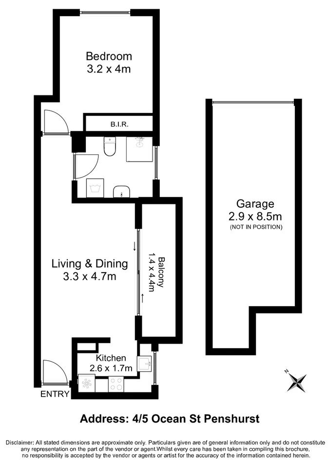 1 BEDROOM APARTMENT WITH GARAGE