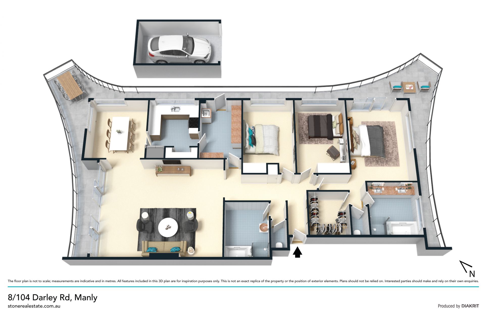 Expansive apartment with panoramic views