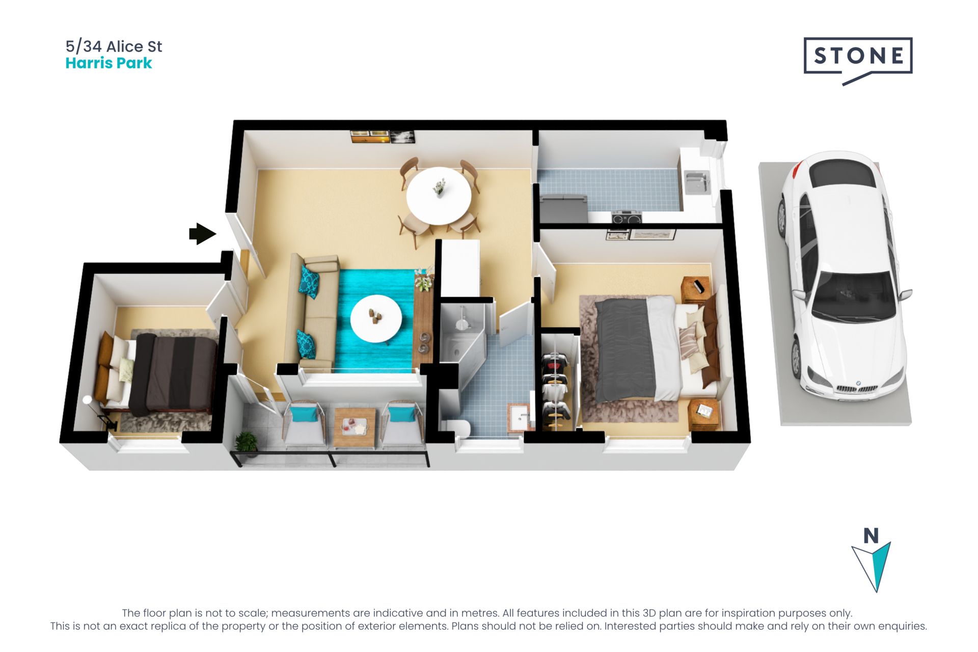 Well located apartment with Northerly aspect