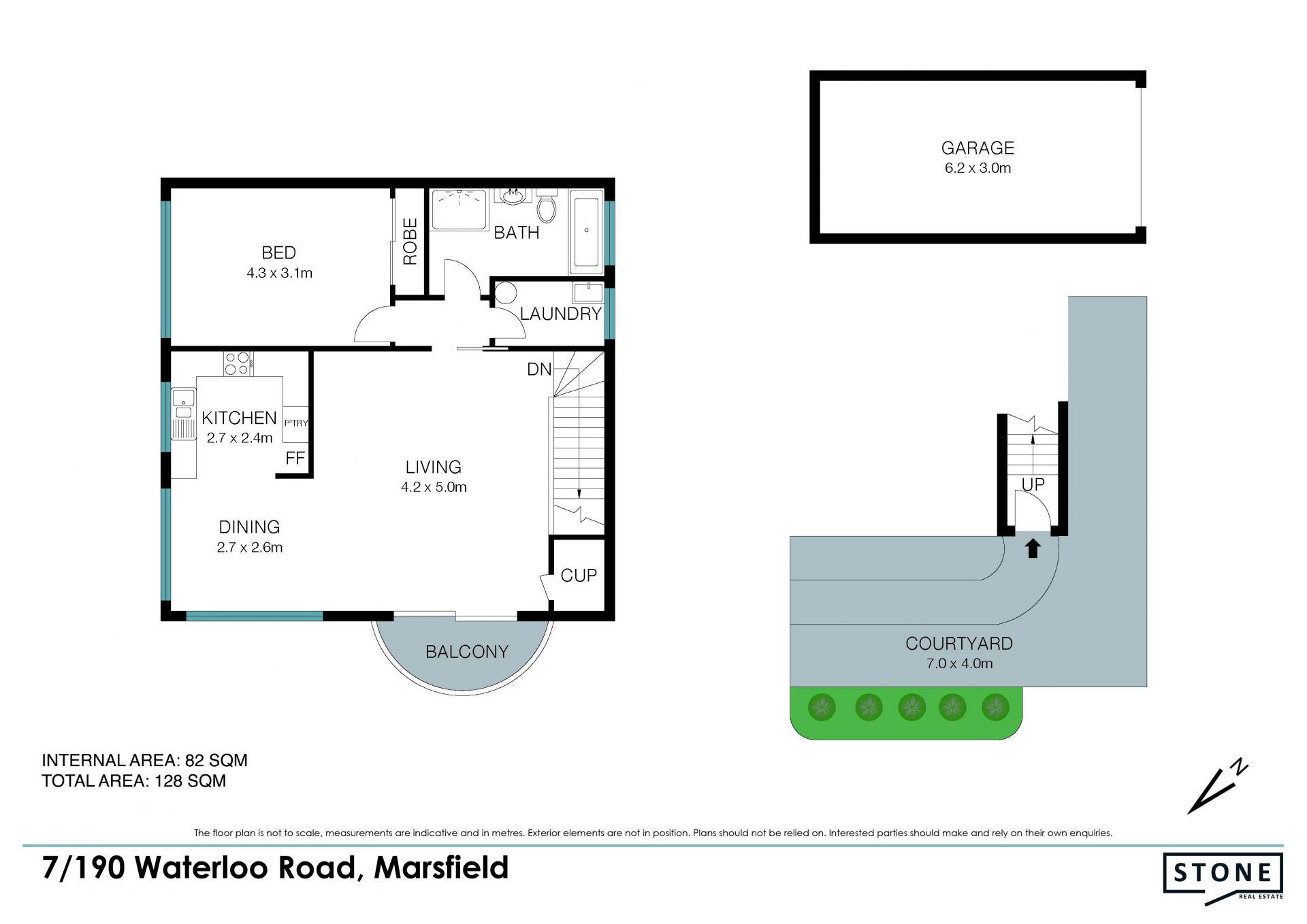 Rare 1 Bedroom Unit with Courtyard On Title