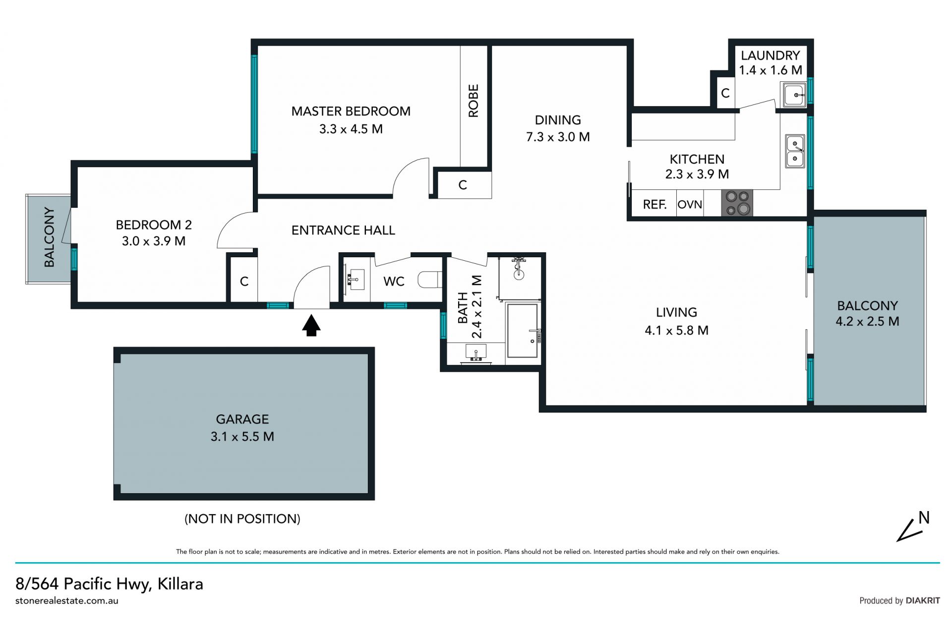 Perfect location – spacious & quiet 132sqm on title