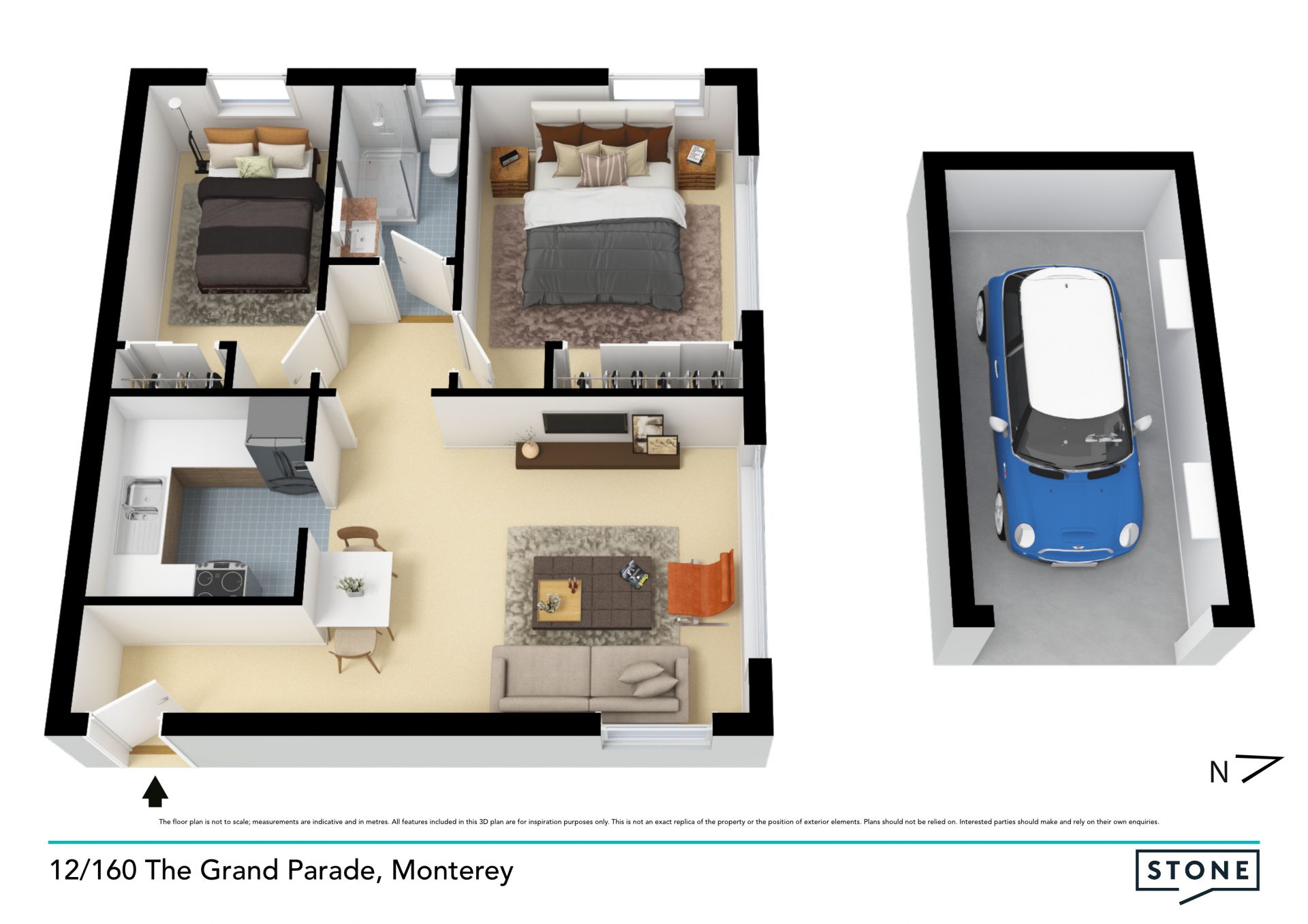Renovated unit across from the beach