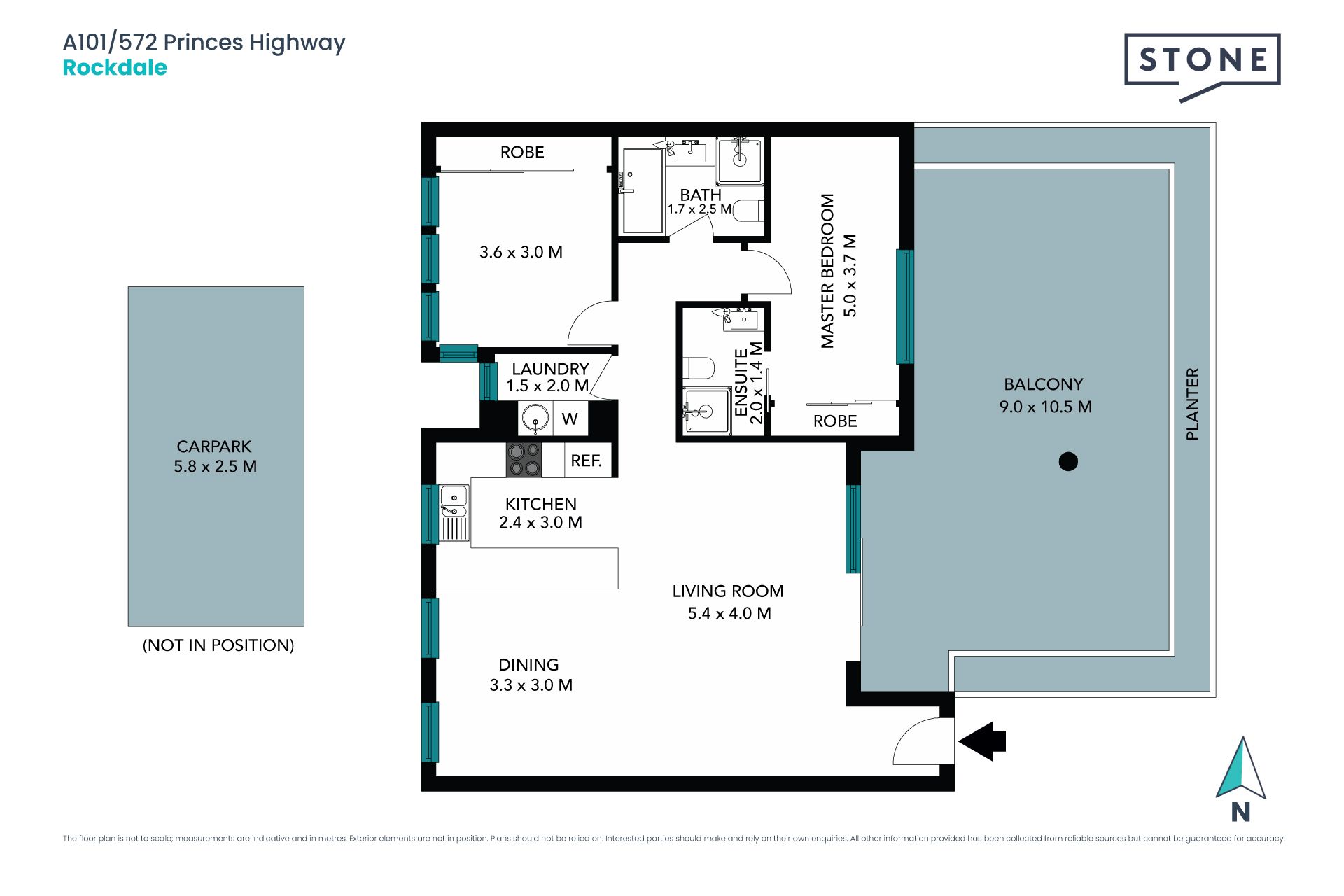 Modern apartment with backyard-sized balcony