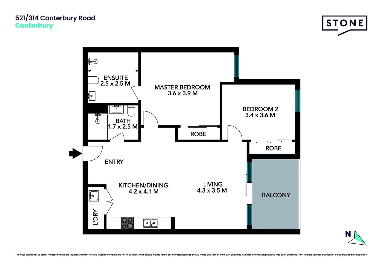 Modern Apartment in Prime Canterbury Location (Entry from Block A
)