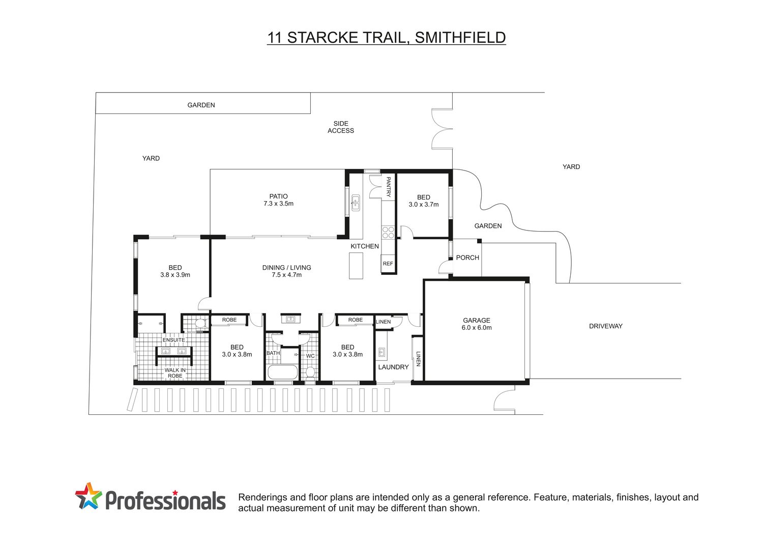Executive 4 bedroom home with side access!