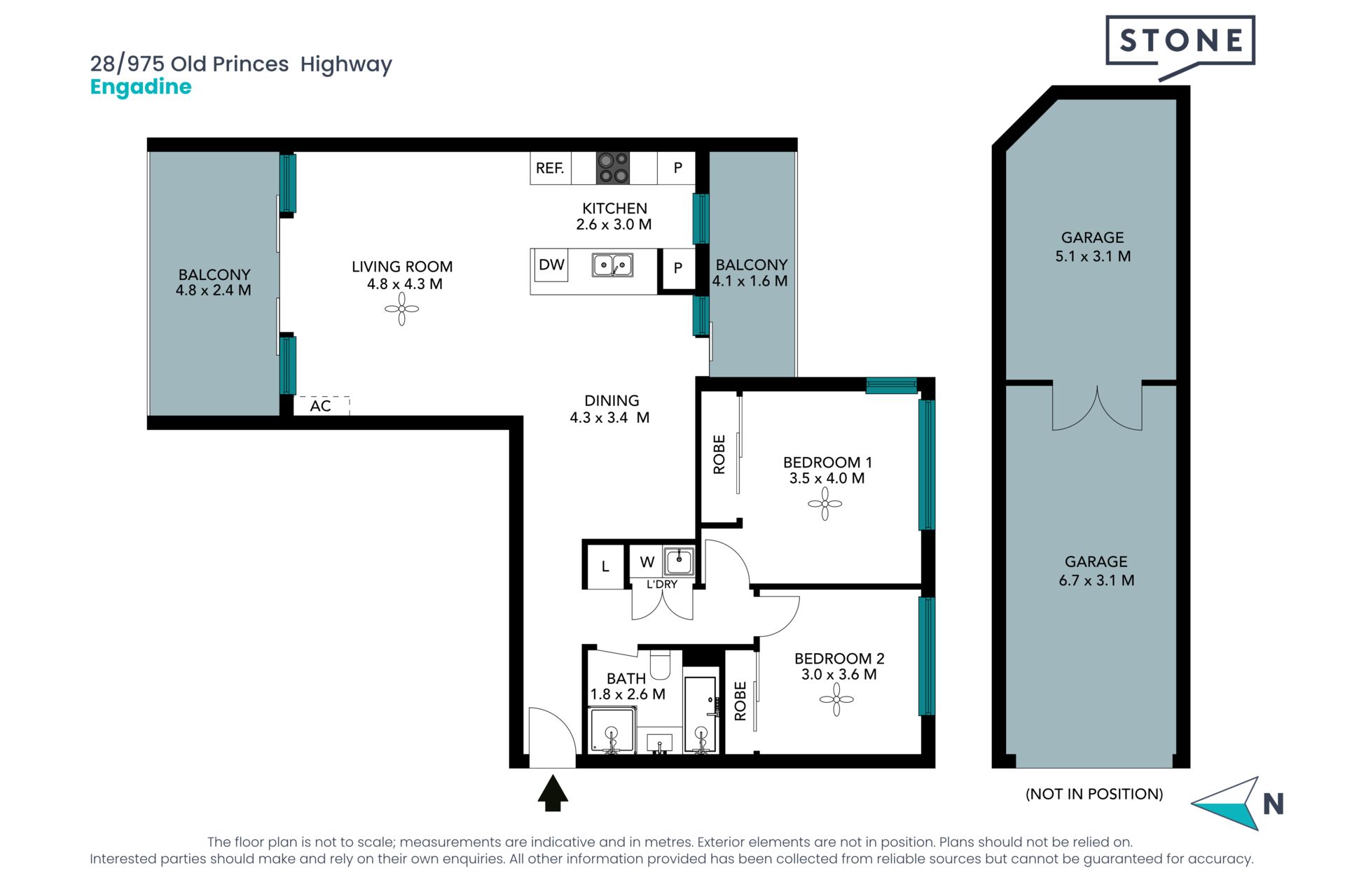 Open plan living with city skyline views