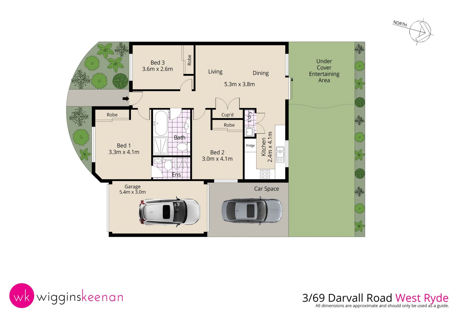 Quiet single level villa set away from the street
