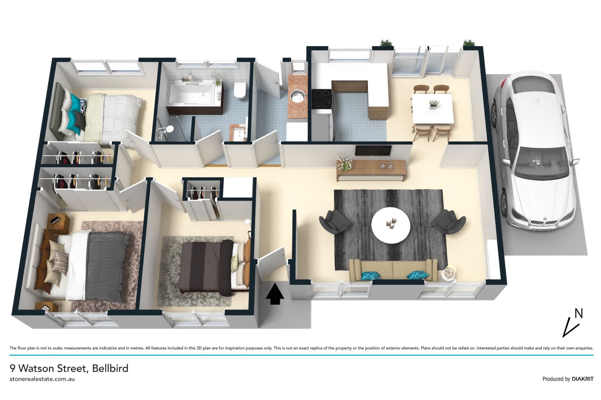 Freshly renovated comfort on sizable block