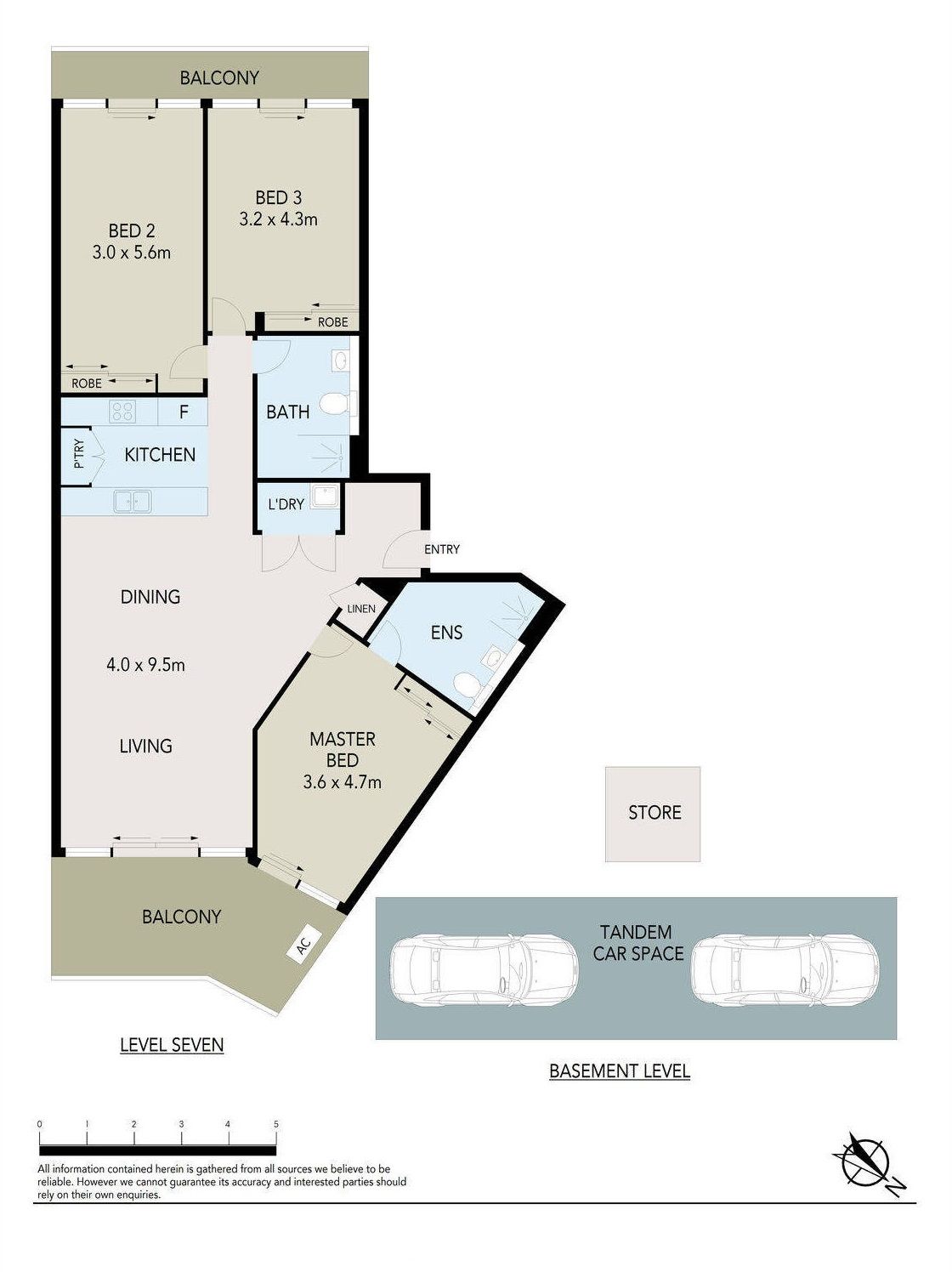 Spacious Three bedrooms with city view