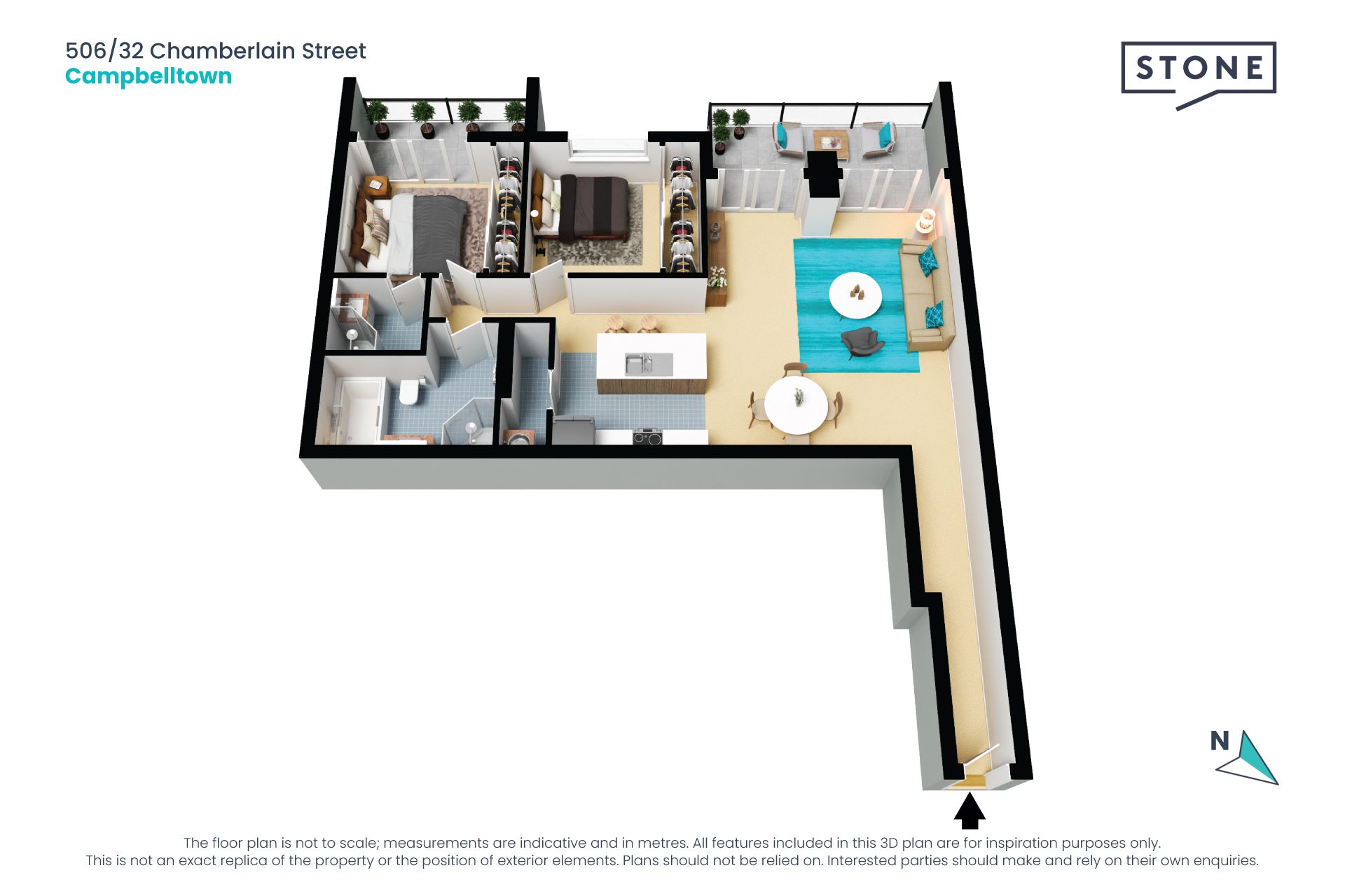 Top floor apartment with skylight