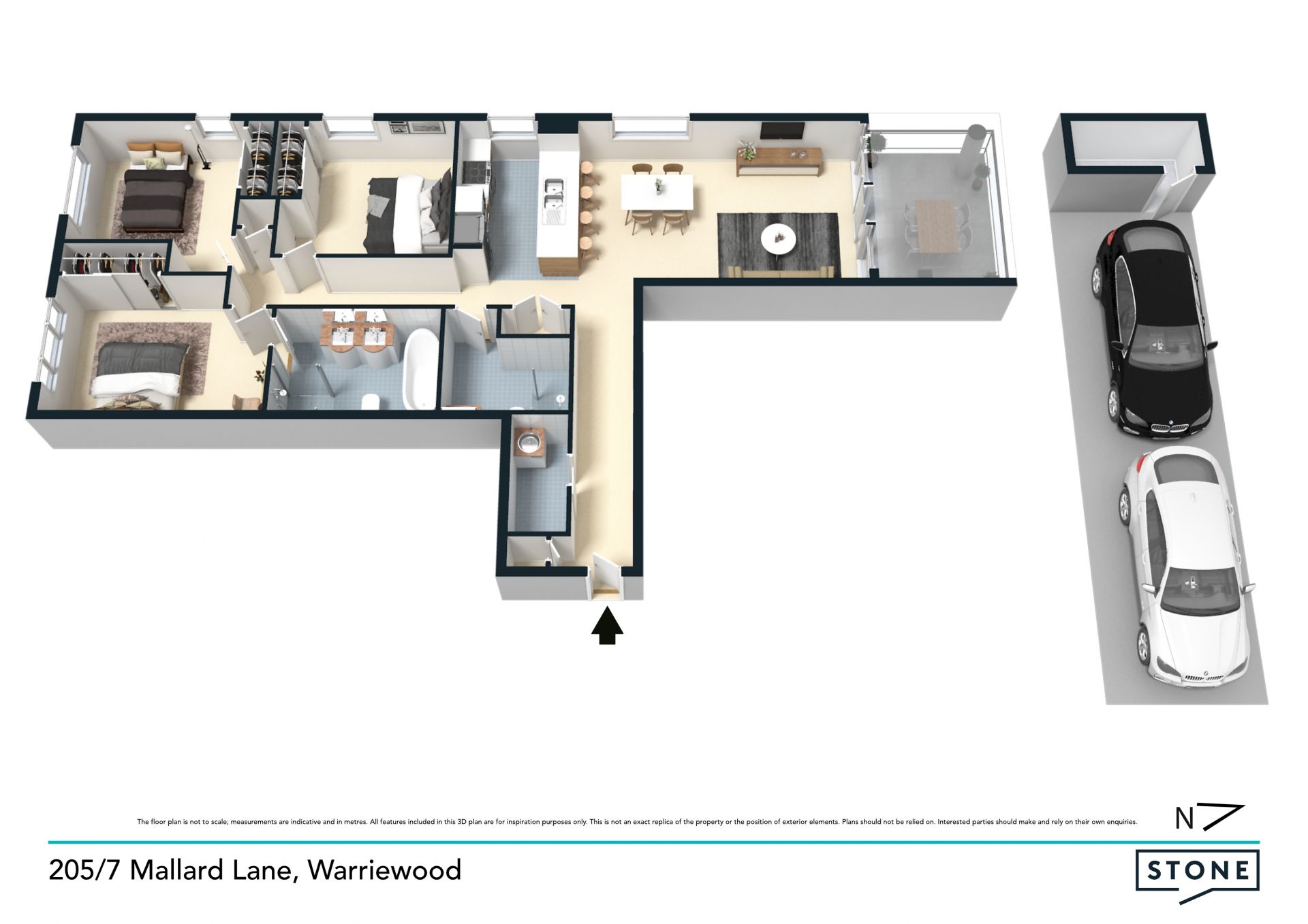 Sunlit apartment offering comfort and convenience