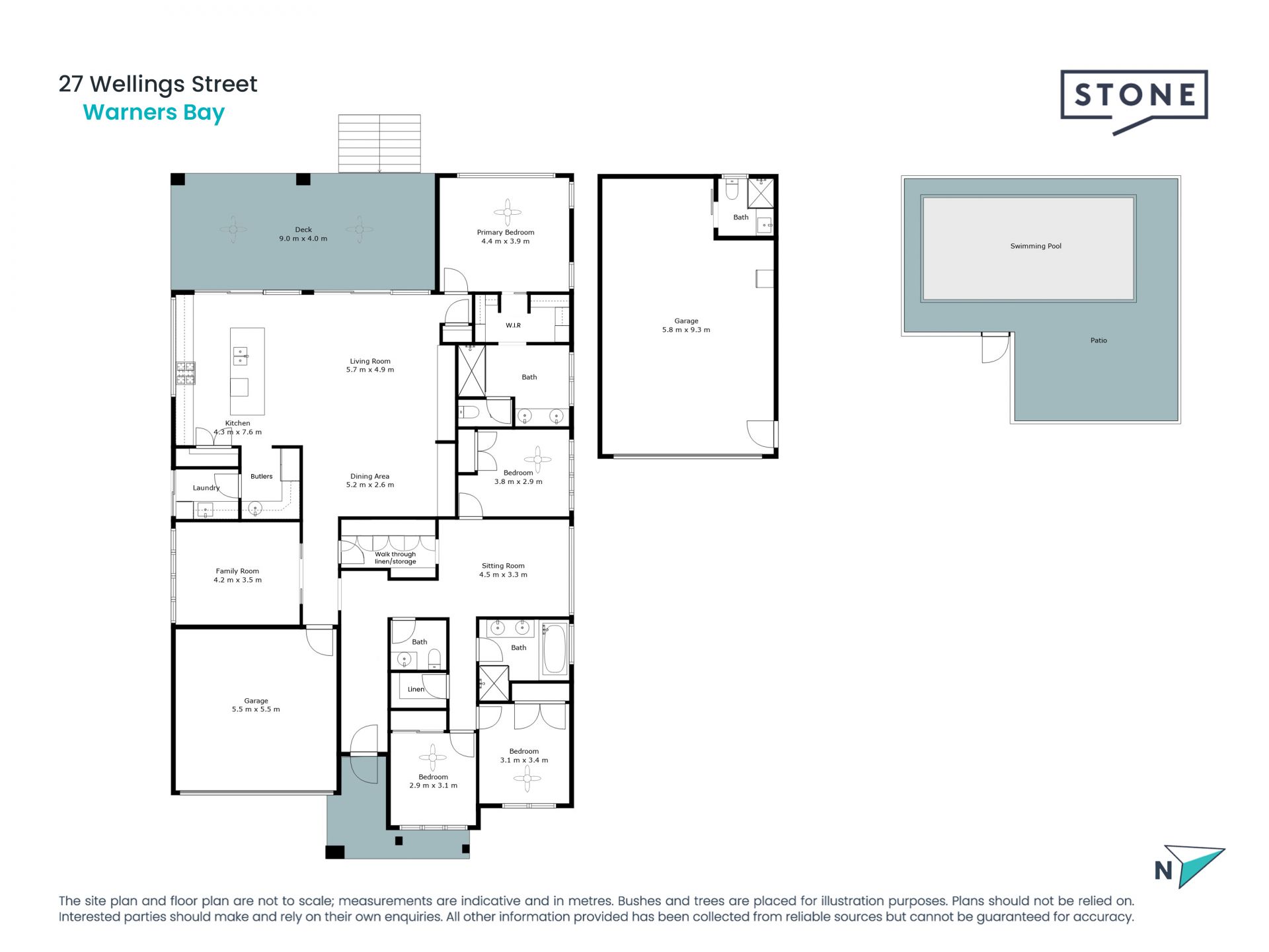 Contemporary family entertainer, 1500m to the lake