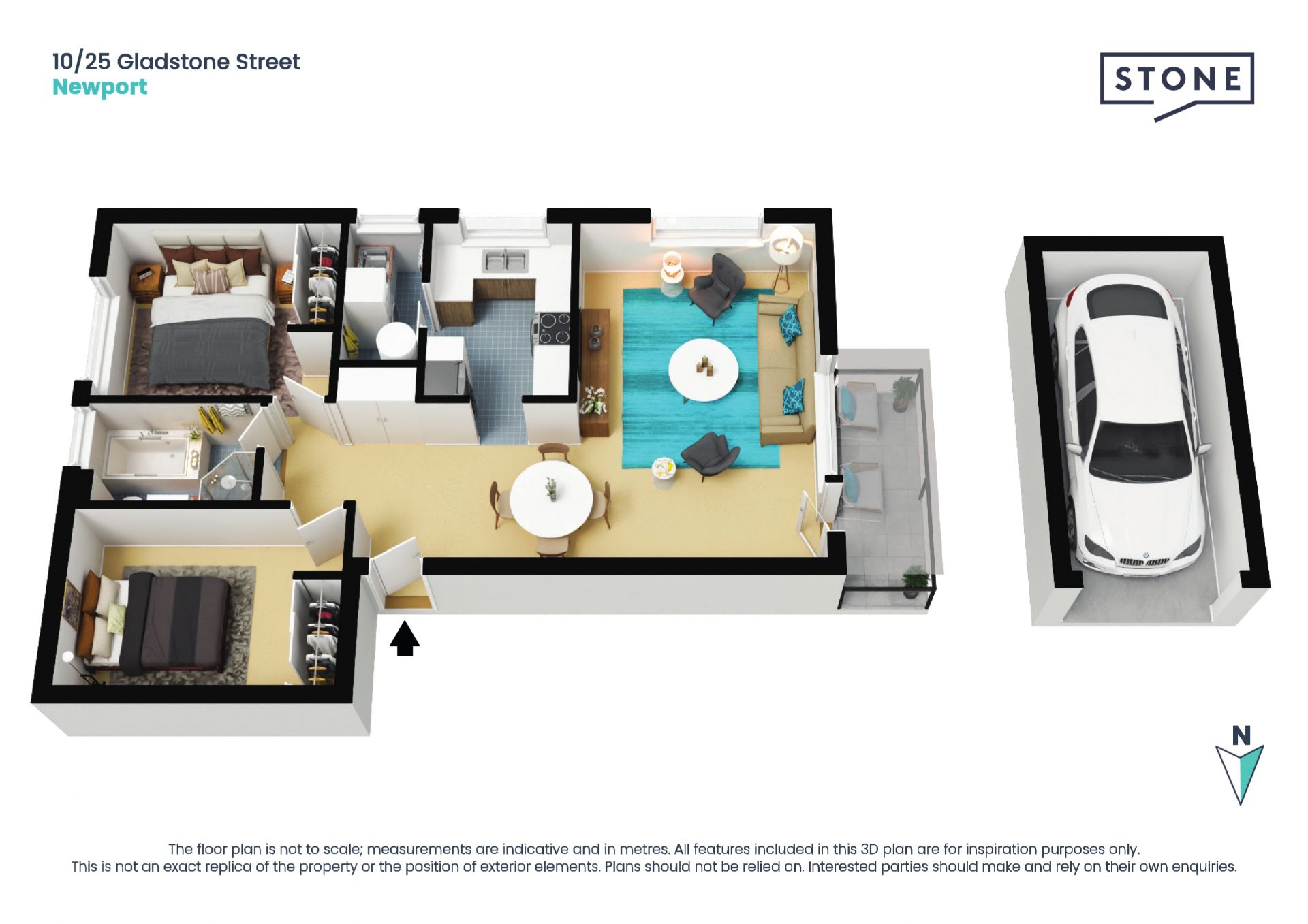 Inviting apartment with East/West aspect and leafy outlook