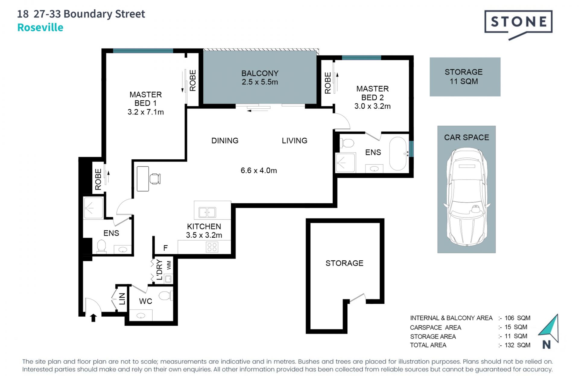 Prestigious North Facing Apartment With Two Master Bedrooms
