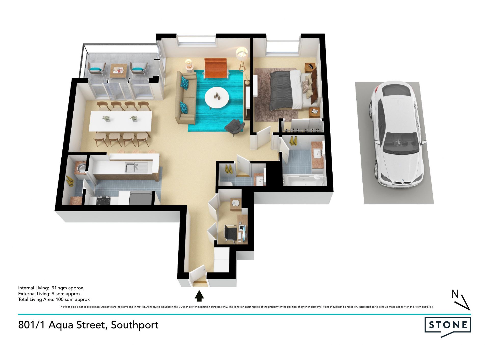 Beautifully presented and generous sized apartment