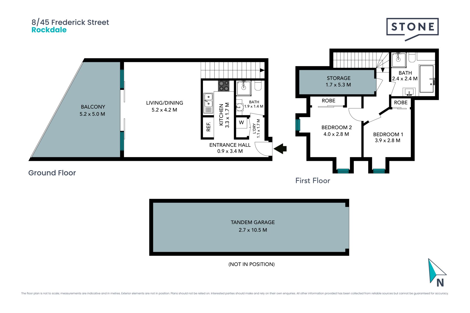 Modern townhouse-style two-storey apartment