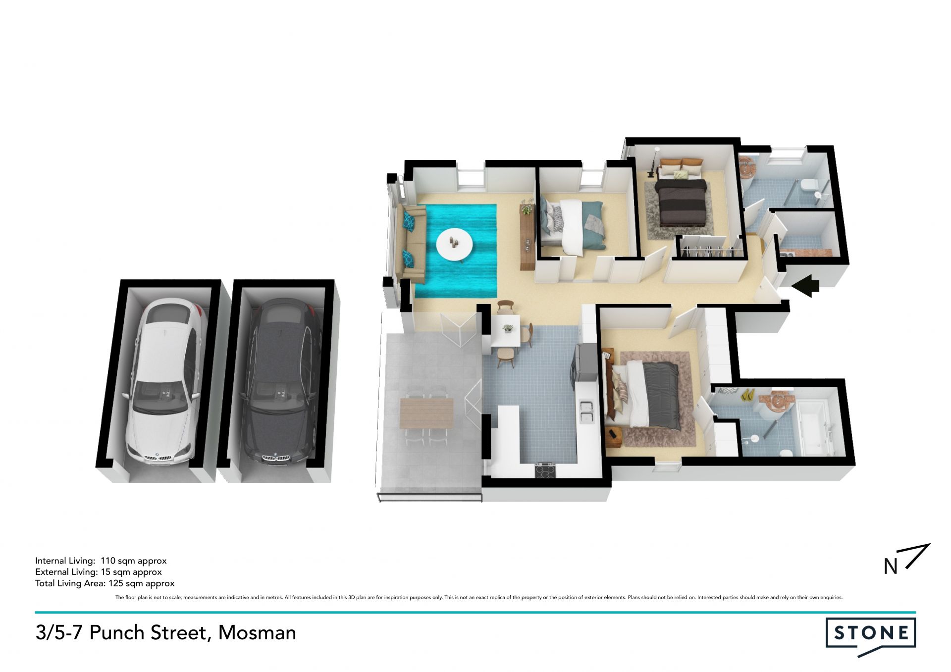 Stylish contemporary living in boutique setting