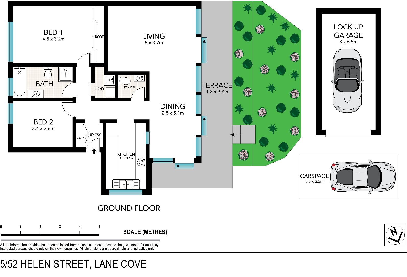 Spacious ground level apartment