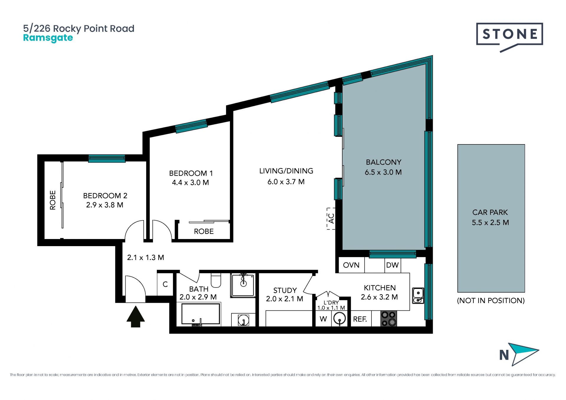 Stylish North facing Top-Floor Apartment in a Prime Location