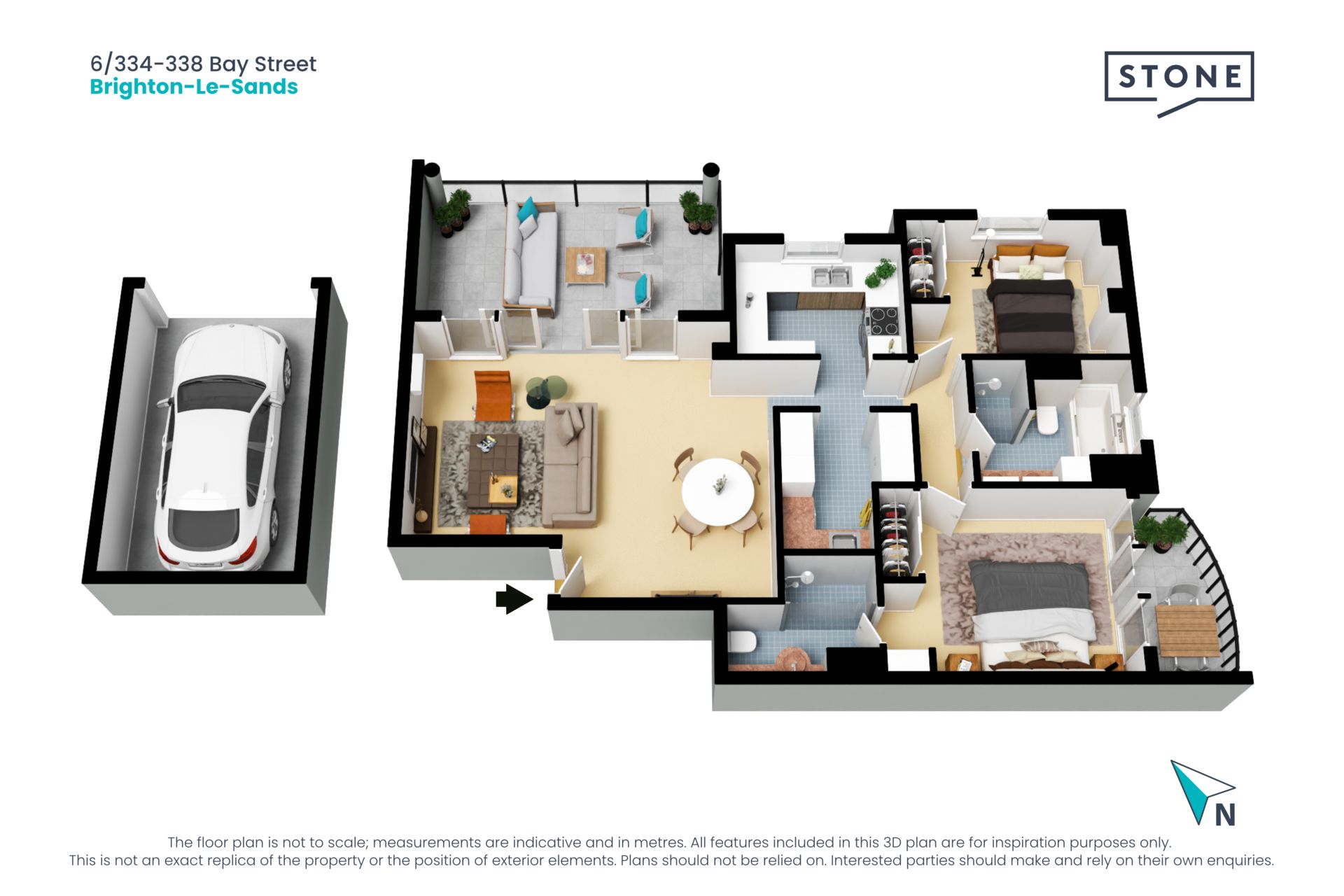 Spacious like-new beachside apartment