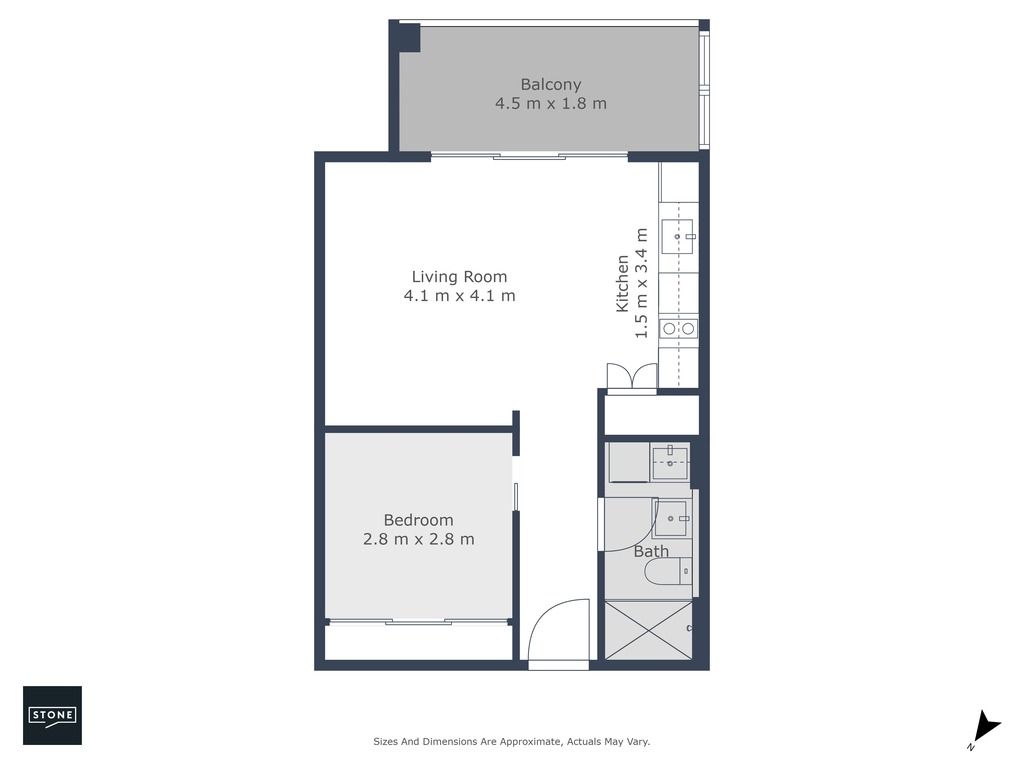 One bedroom apartment in the Abode building Greenway!