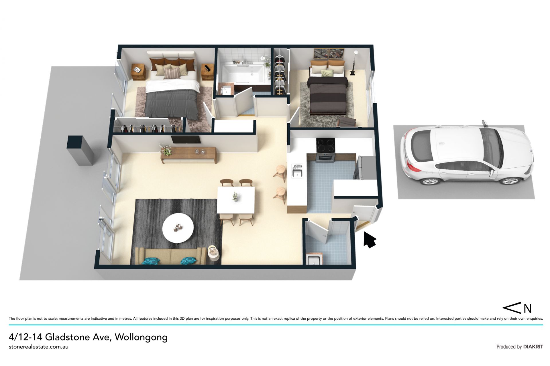Garden apartment just metres from daily amenities