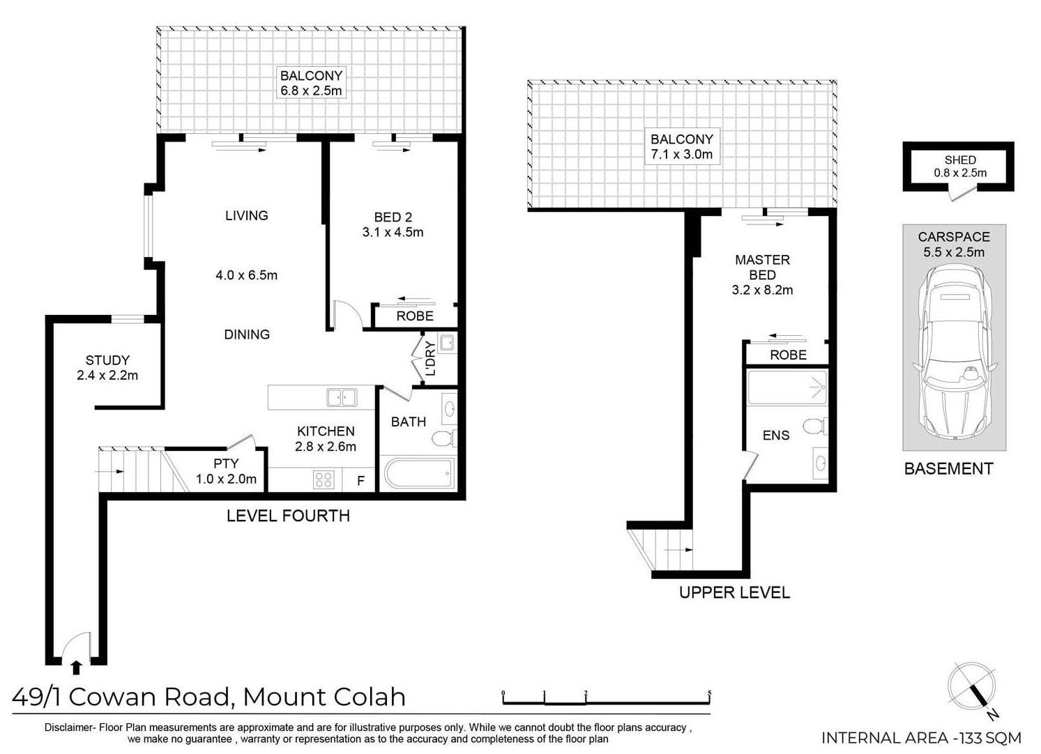 Oversized Two Bedroom + Study in Prime Location