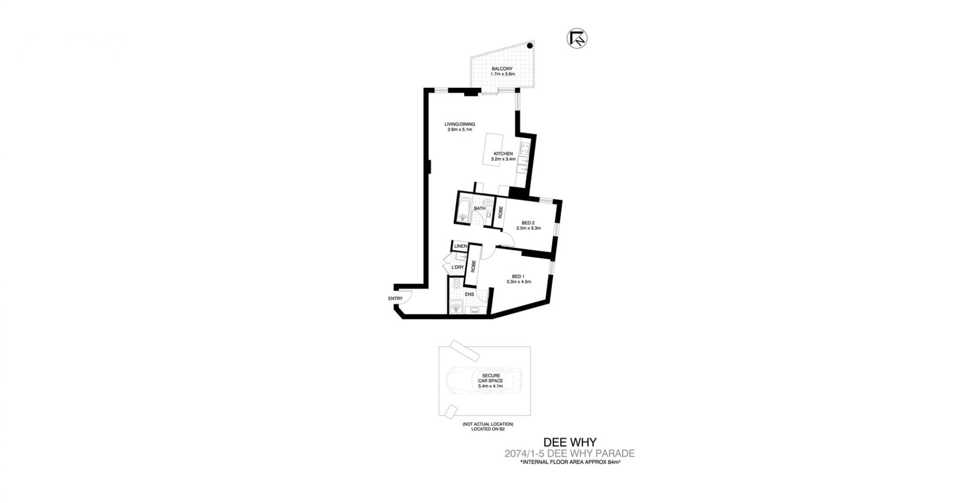 Executive apartment in lifestyle location