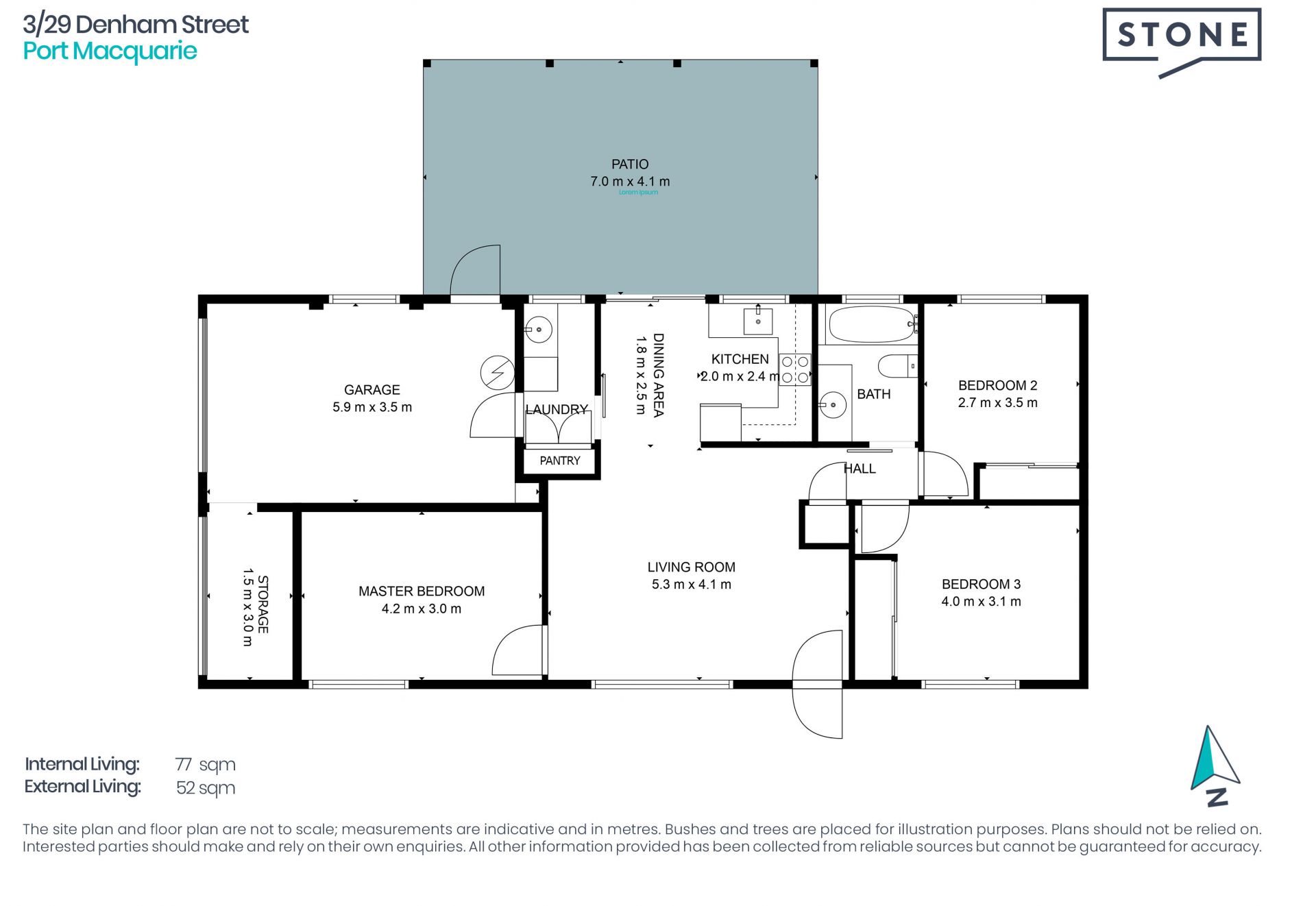 Single-level renovated villa, North to rear, close to CBD