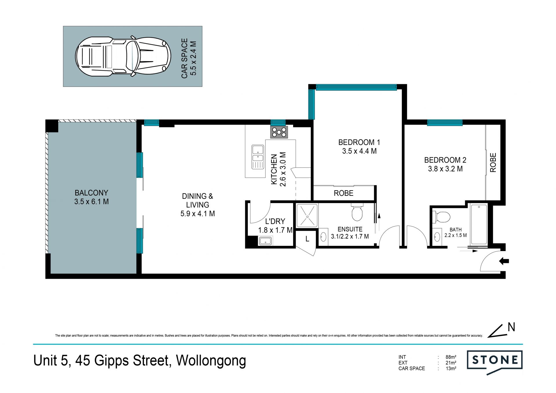 Light filled apartment in a convenient location