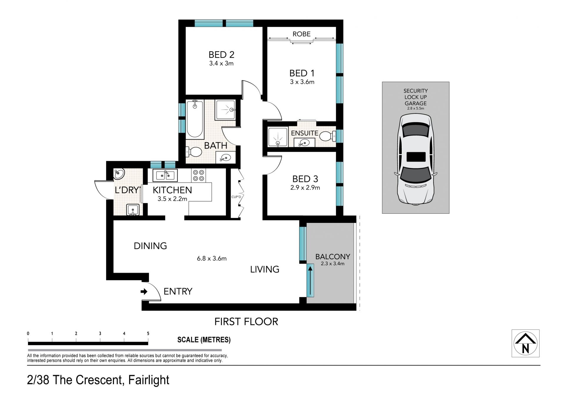 Harbourside executive apartment with water views