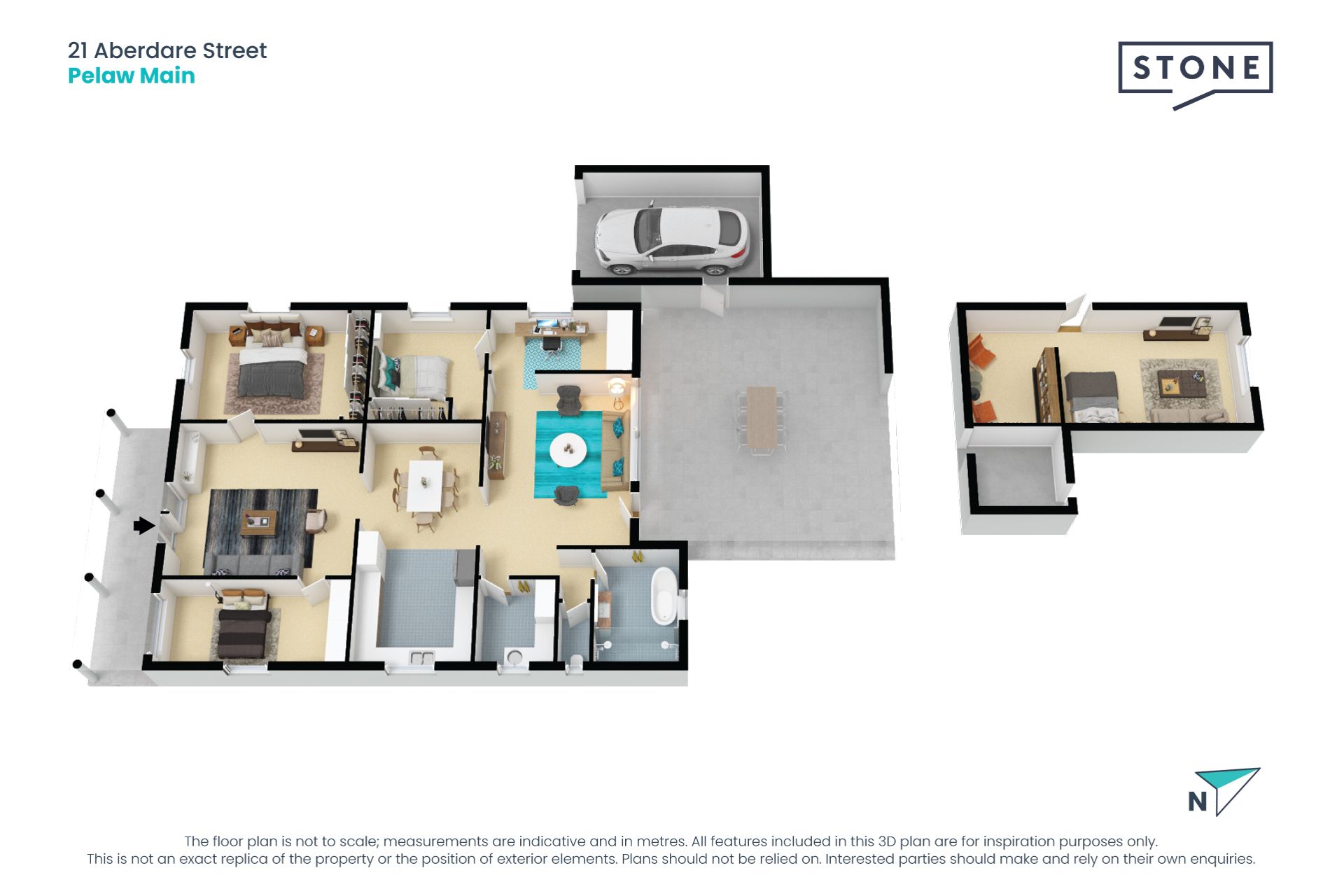 3 Bedrooms with study plus teenage retreat on 1012sqm