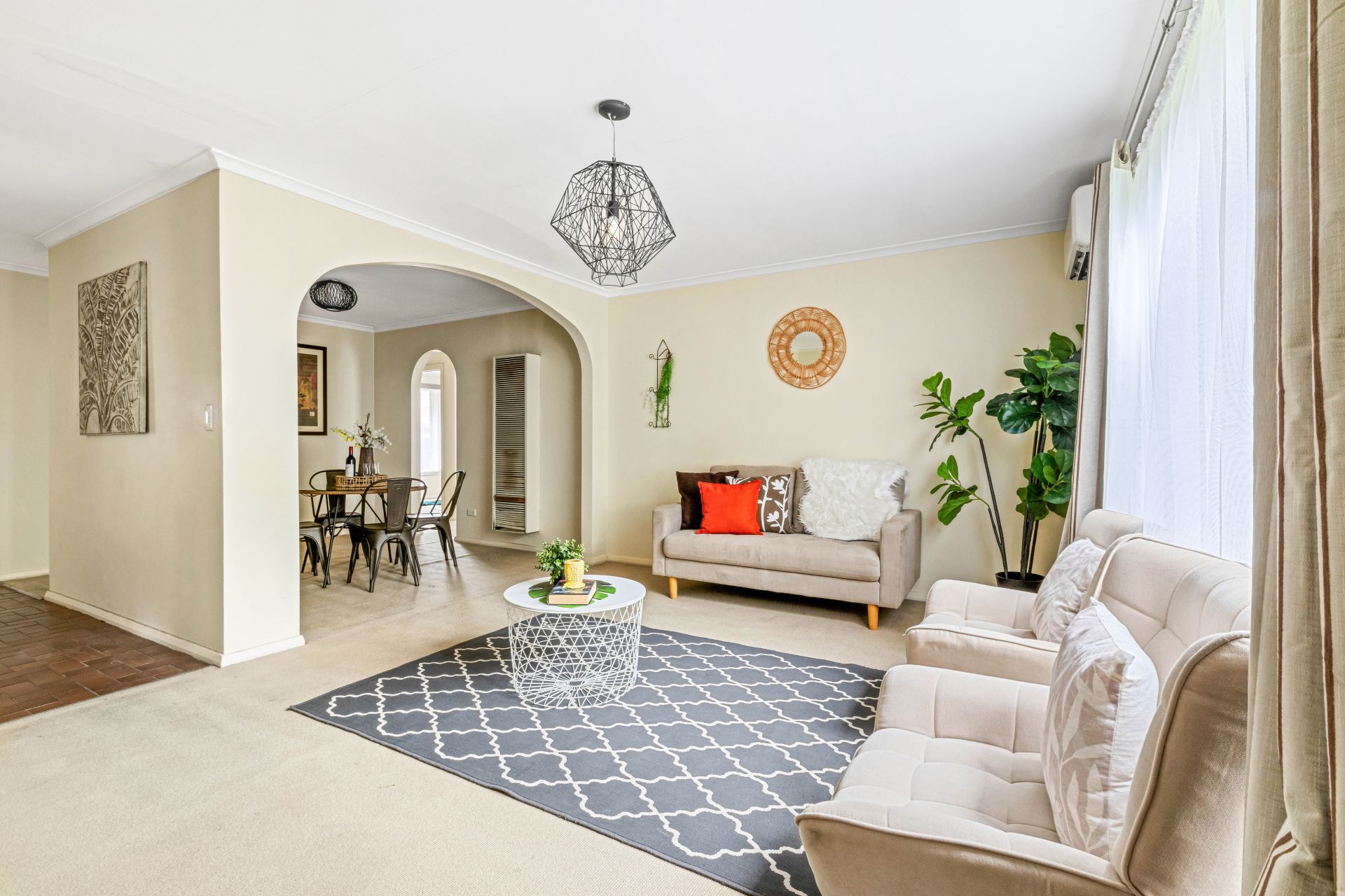 Mid Century Dimensions In A Well-Connected Locale.