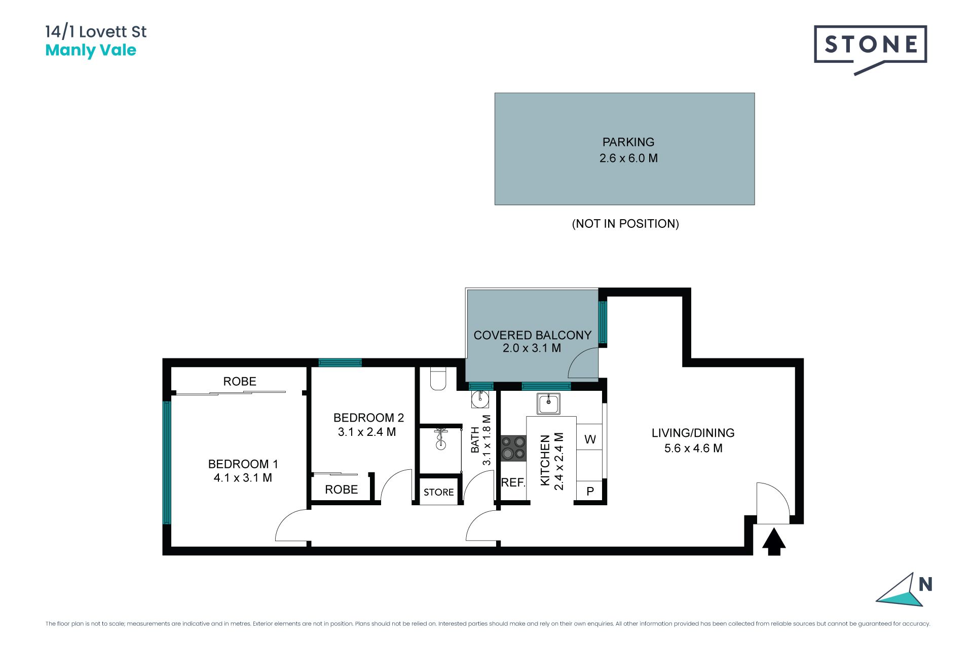 North-facing apartment in leafy, lifestyle pocket