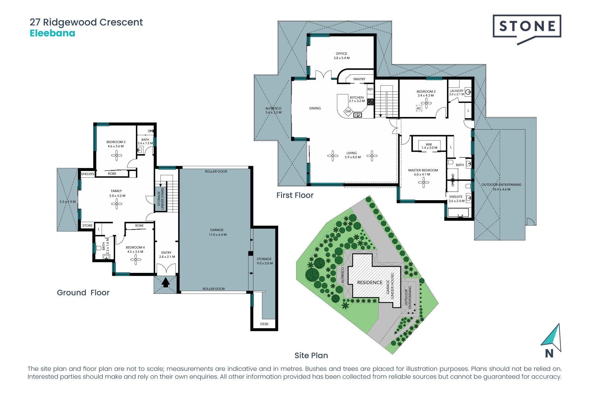 Panoramic lake views expansive family living