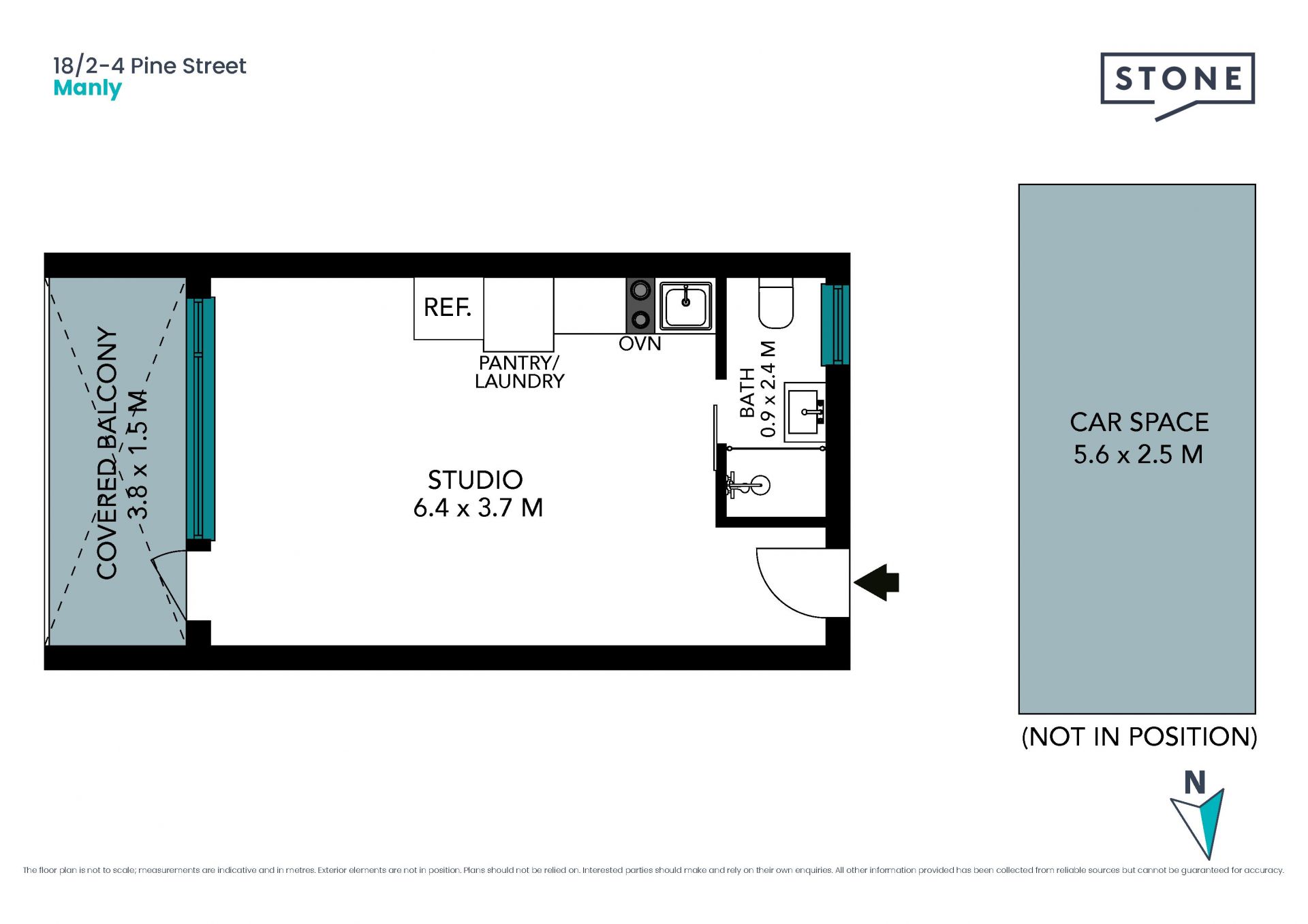 Top floor sunfilled studio within footsteps to the beach