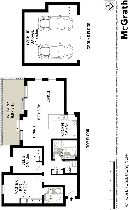 Modern top floor apartment of light and convenience