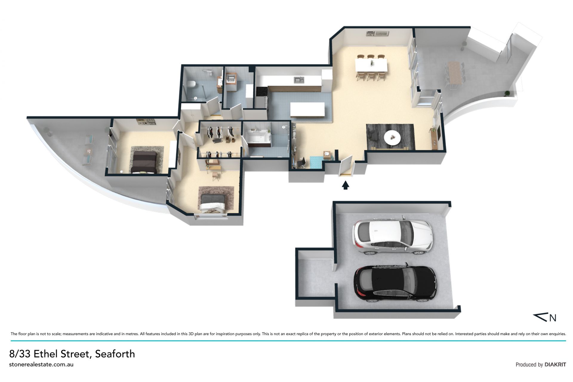 Luxurious executive garden apartment next to the village