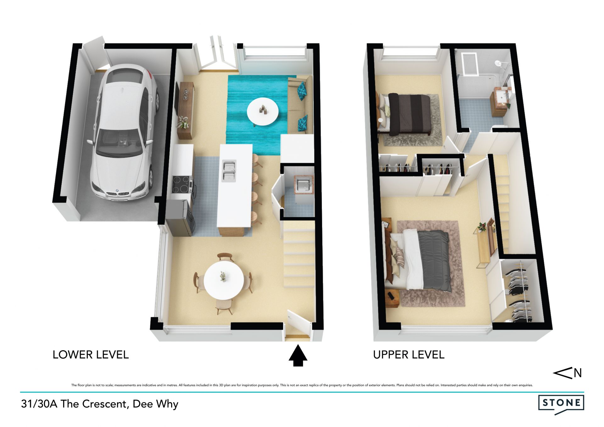 Contemporary townhome with fabulous inside-outside flow in beachside setting