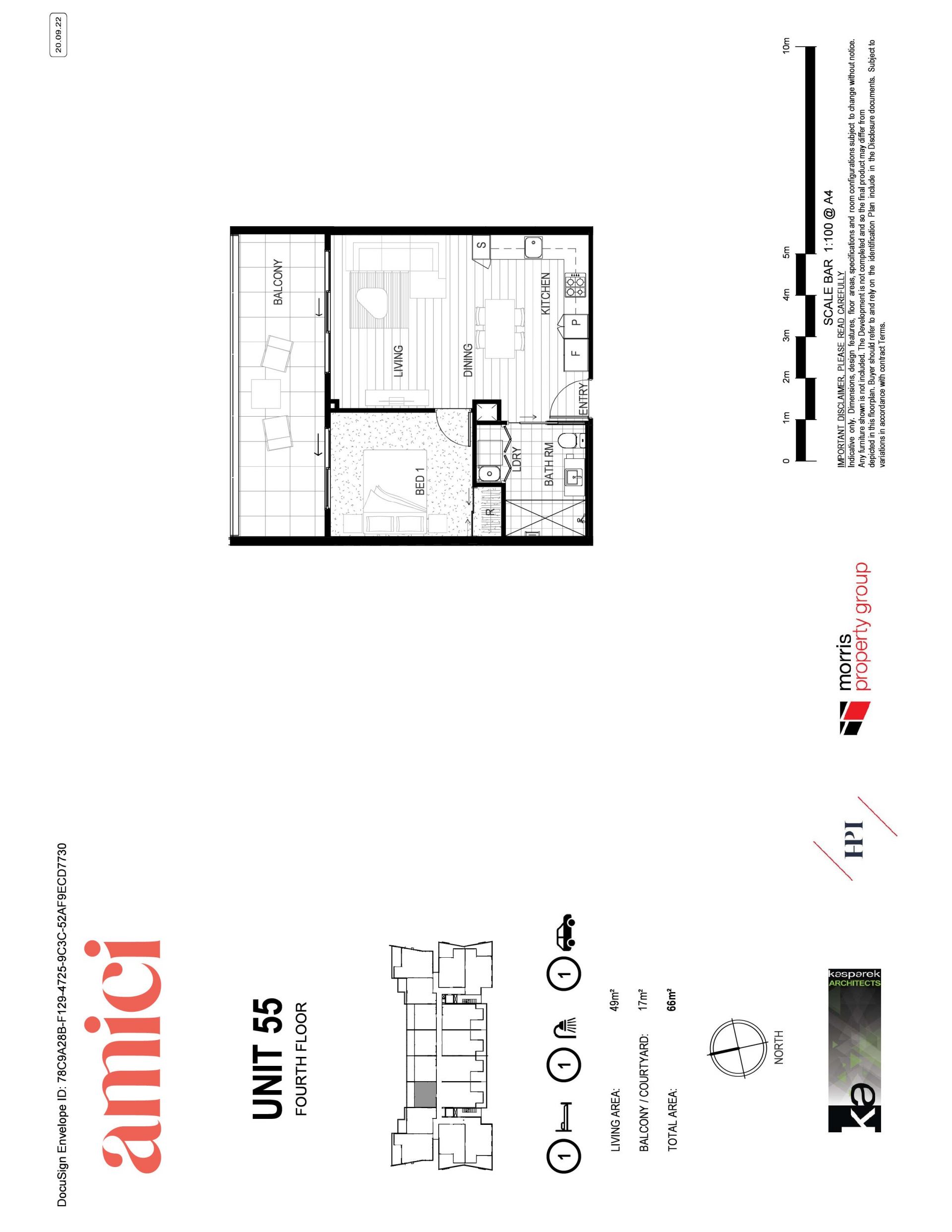 Sun drenched one bedroom apartment
