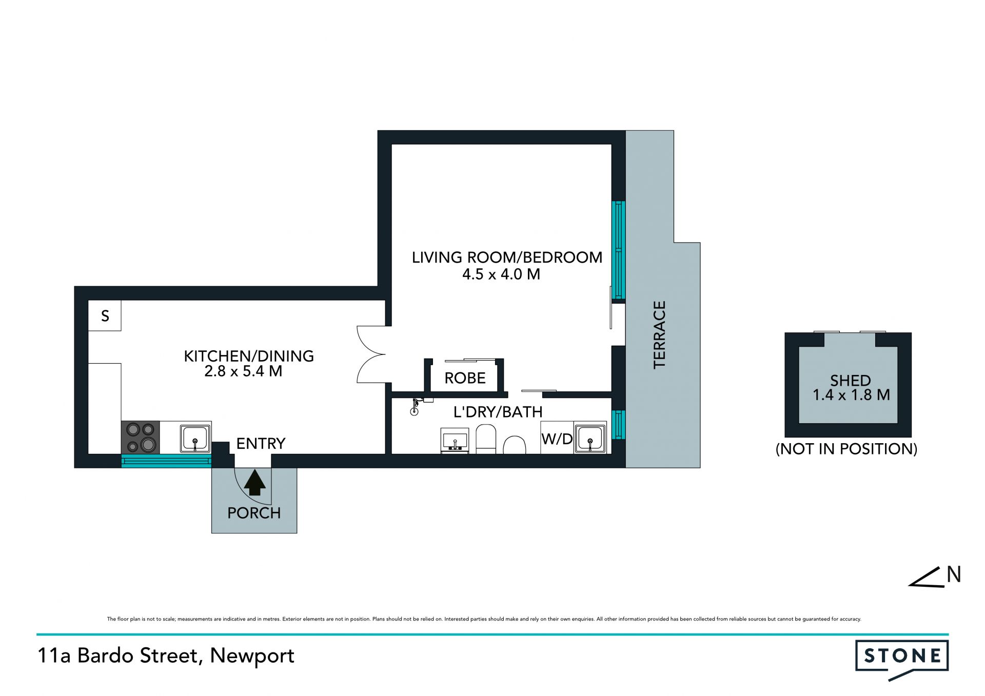 Studio apartment in park side setting