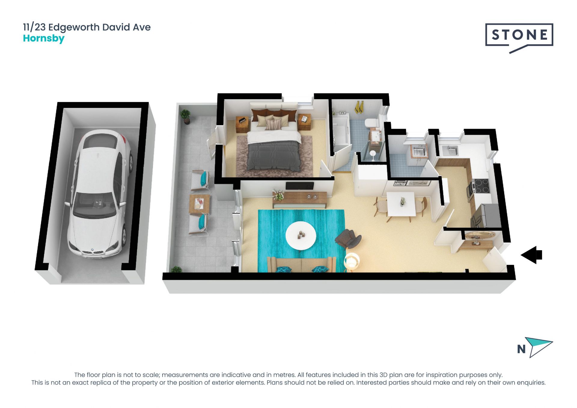 Spacious one bedroom unit
