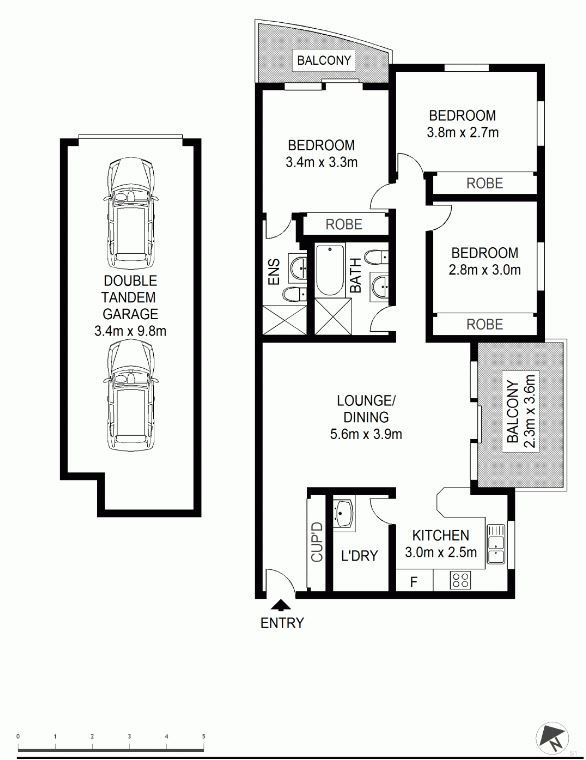 Large Three Bedroom Apartment
