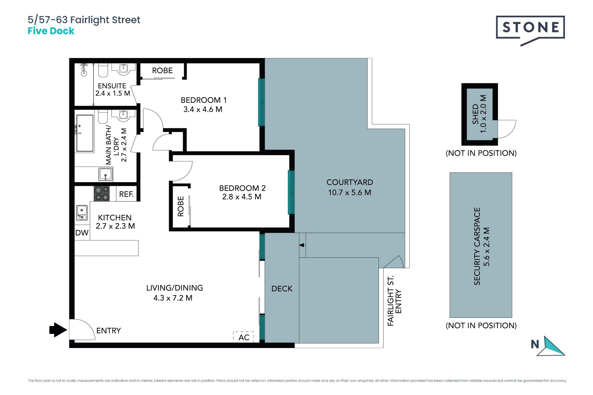 Spacious and beautifully appointed courtyard Apartment in the heart of Five Dock