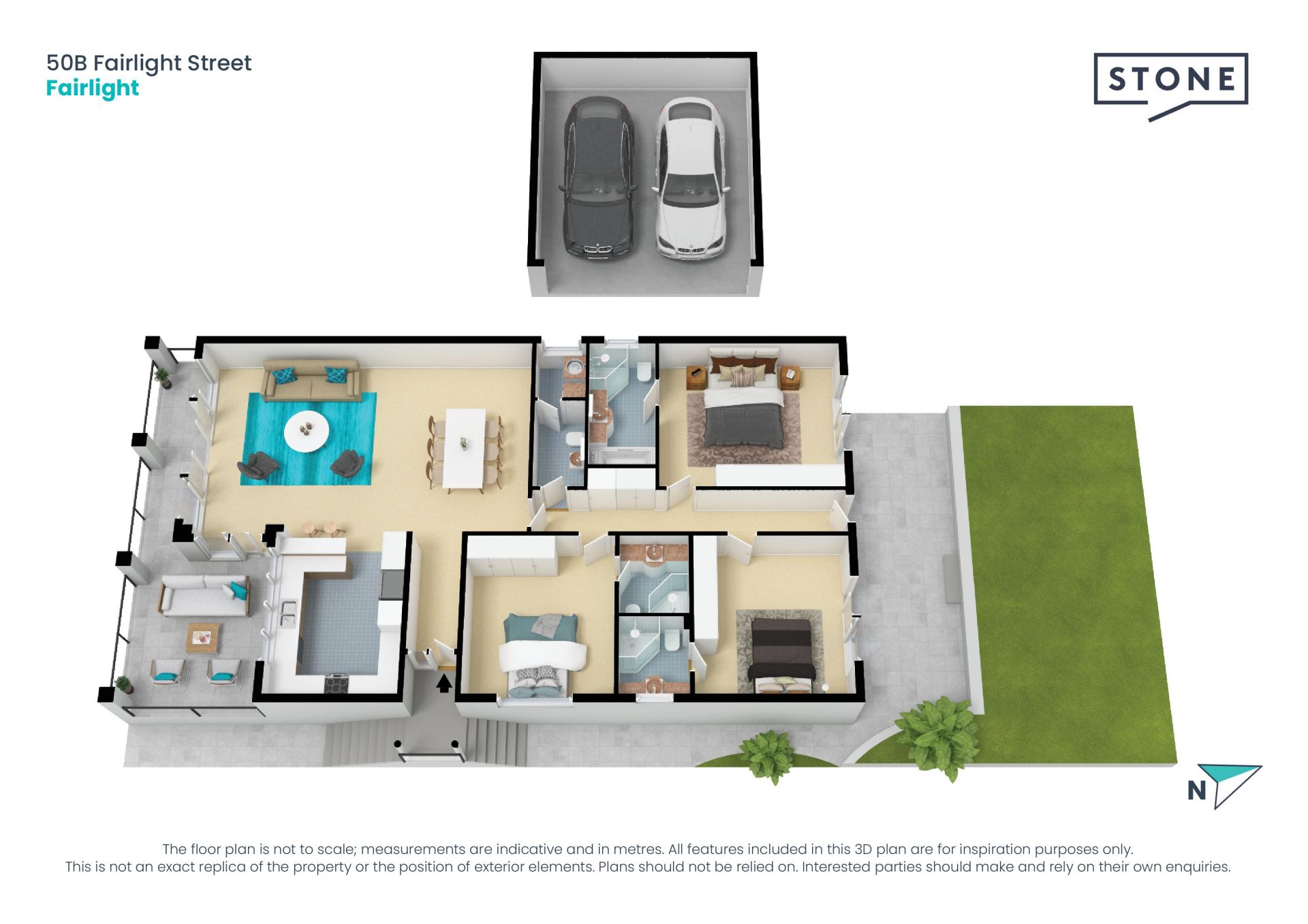 Exclusive lower duplex with north facing lawn and harbour views