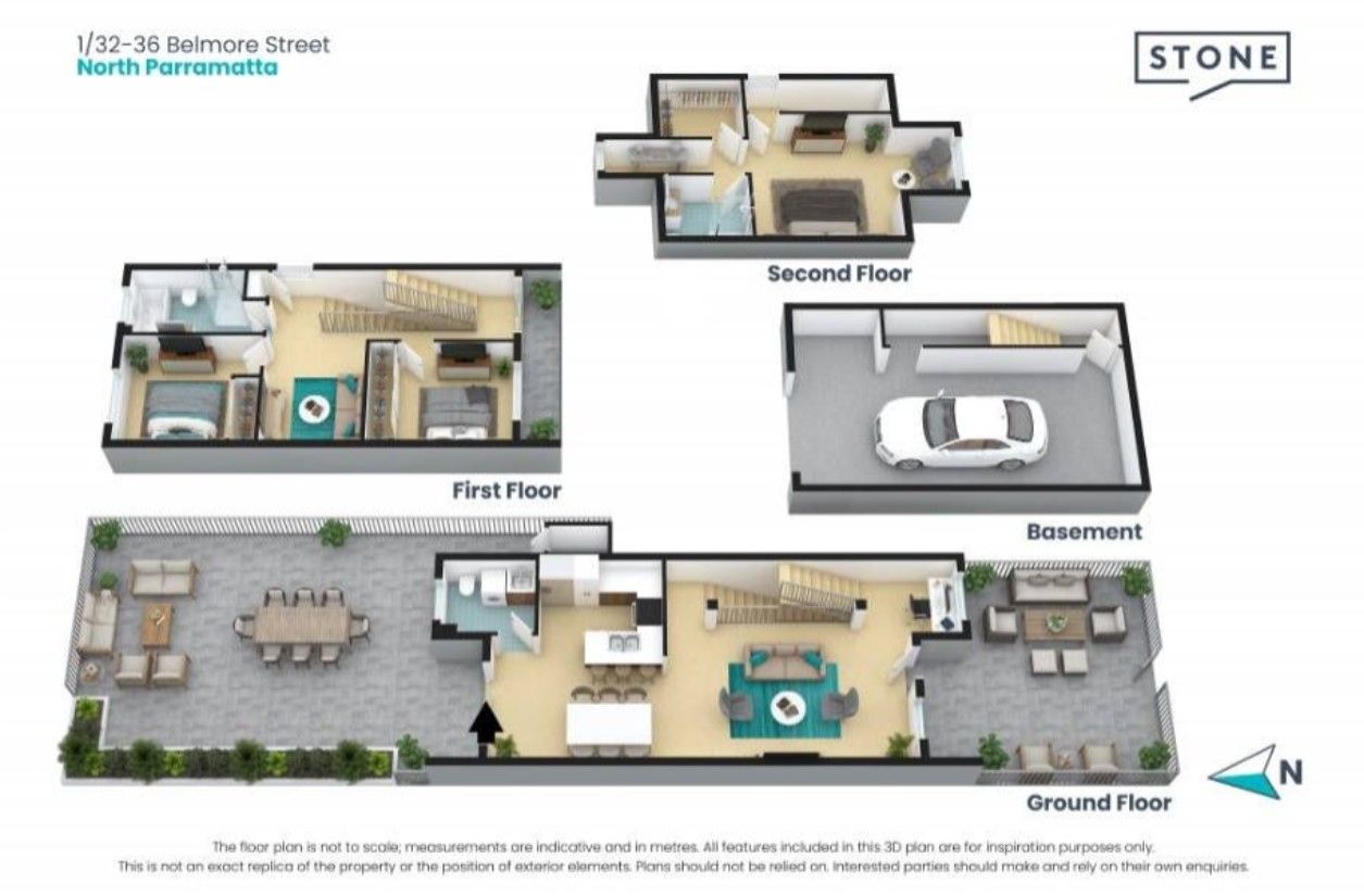 Luxurious Three Bedroom Townhouse with only one common wall