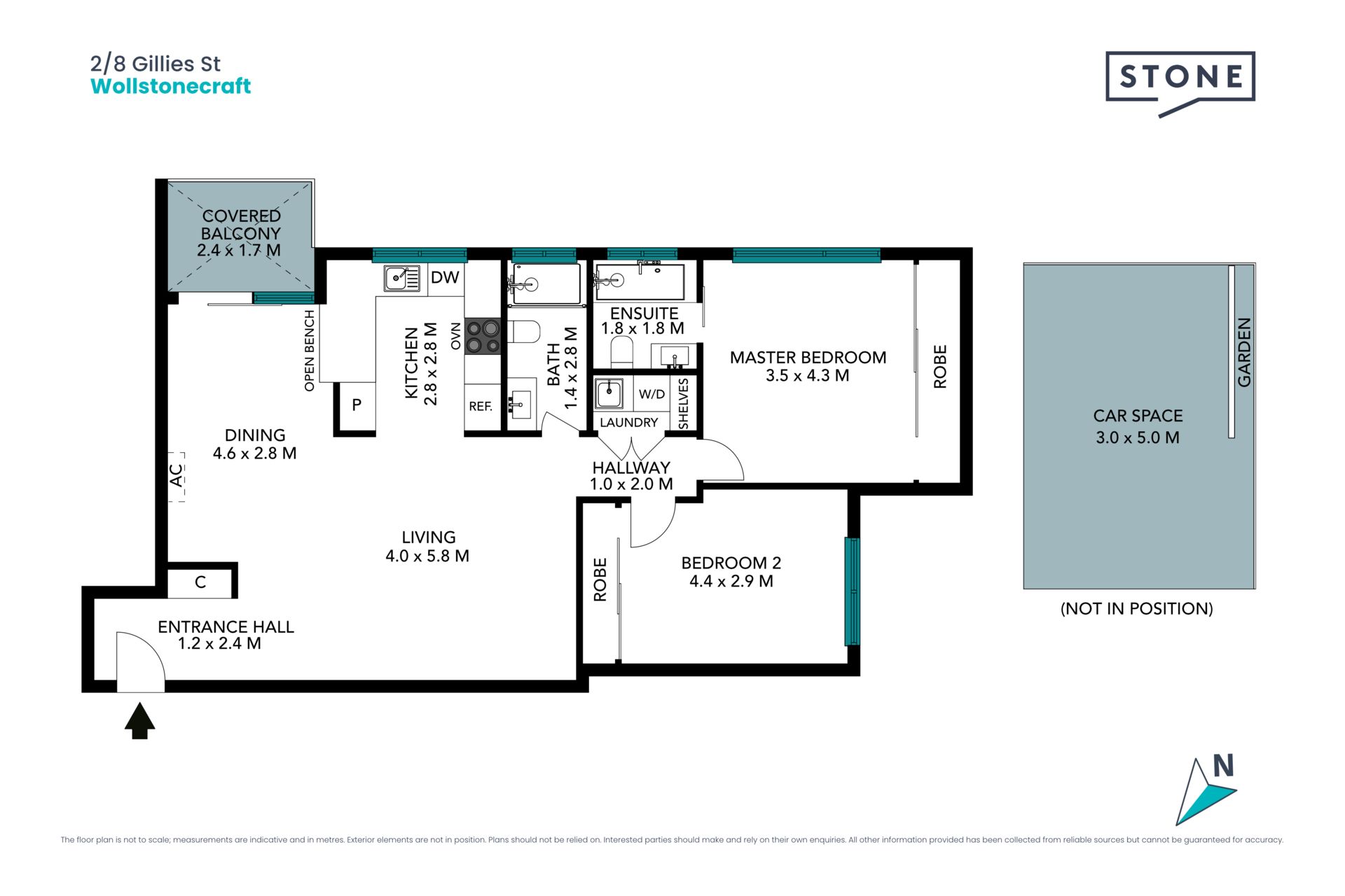Stylish ground floor apartment with minimal steps