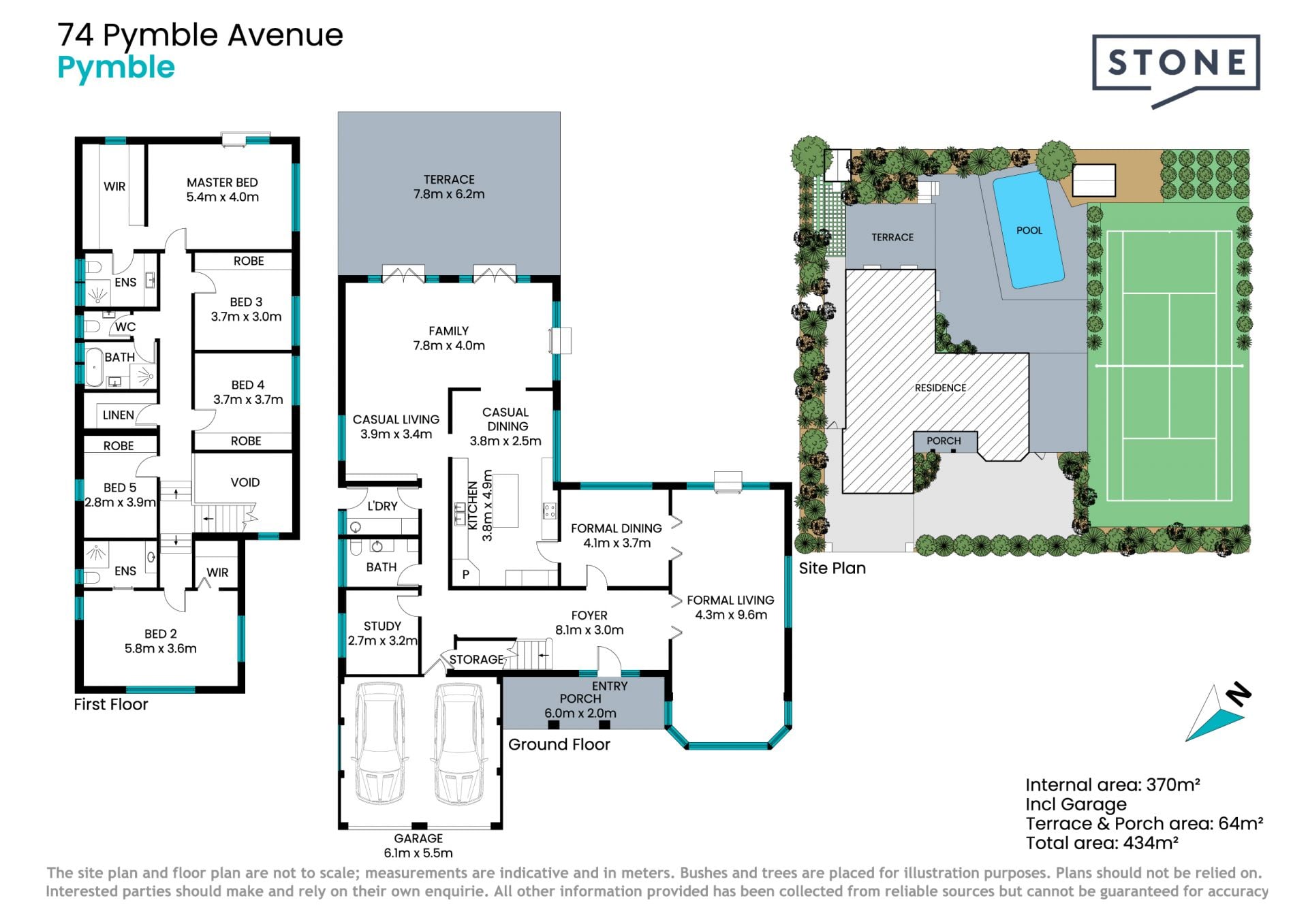 Modern tennis court estate designed for leisure